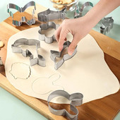 Velykų sausainių formavimo zuikio kiaušinio morkų formos „pasidaryk pats“ sausainių formelės Vaikų gimtadienio tortas, dekoruojantis nerūdijančio plieno virtuvės priedai