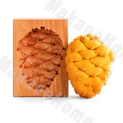 Mediniai sausainių pjaustytuvai ir įspaudai Voverės kankorėžiai 3D sausainių formelės Virtuvės kepimo įrankiai Akcija obuolių sausainių preso forma