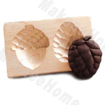 Mediniai sausainių pjaustytuvai ir įspaudai Voverės kankorėžiai 3D sausainių formelės Virtuvės kepimo įrankiai Akcija obuolių sausainių preso forma