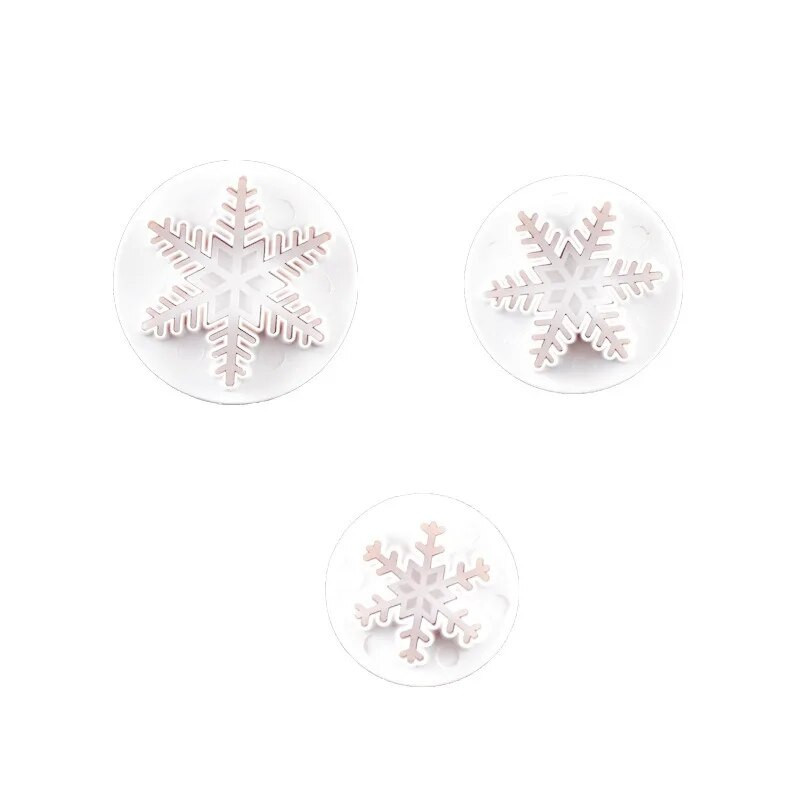 3 τμχ/σετ Εργαλεία διακόσμησης κέικ Φόρμα κέικ Φοντάν έμβολο κόφτες Εργαλεία μπισκότο μπισκότο Κέικ φόρμα νιφάδα χιονιού Αξεσουάρ ψησίματος