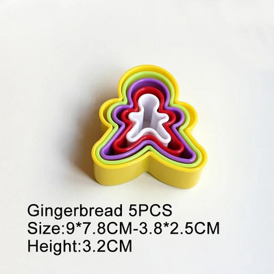 Sausainių pjaustyklės pyrago tešlos formos biskvito tešlos kepimo formos imbierinis žmogelis Penkių žvaigždučių gėlių raštas Galimi keli variantai