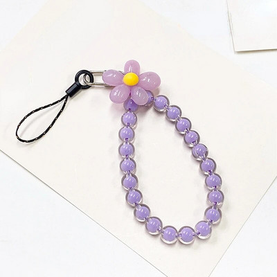 24CM Mobiliojo telefono virvelė pakabinama ant kaklo pakabinama grandinėlė Pakabukas Krištoliniai karoliukai rankų darbo Apsaugos nuo praradimo virvė iPhone dirželiui Nuimamas