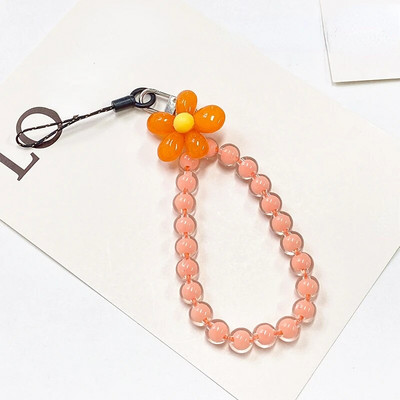 24CM Mobiliojo telefono virvelė pakabinama ant kaklo pakabinama grandinėlė Pakabukas Krištoliniai karoliukai rankų darbo Apsaugos nuo praradimo virvė iPhone dirželiui Nuimamas