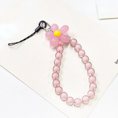 24CM Mobiliojo telefono virvelė pakabinama ant kaklo pakabinama grandinėlė Pakabukas Krištoliniai karoliukai rankų darbo Apsaugos nuo praradimo virvė iPhone dirželiui Nuimamas