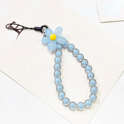 24CM Mobiliojo telefono virvelė pakabinama ant kaklo pakabinama grandinėlė Pakabukas Krištoliniai karoliukai rankų darbo Apsaugos nuo praradimo virvė iPhone dirželiui Nuimamas