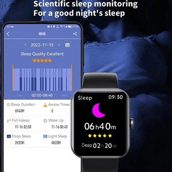 Смарт часовник F57L Мъже Жени 24-часов сърдечен ритъм Сън Мониторинг на телесната температура Гривна Магнитно зареждане с 50+ спортни режима
