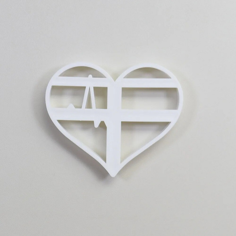 Heartbeat Medical Theme Κόφτες μπισκότων Πλαστικά τρισδιάστατα κινούμενα σχέδια ηλεκτροκαρδιογράφημα μπισκότων σφραγίδα Φοντάν ανάγλυφη φόρμα Εργαλεία ψησίματος