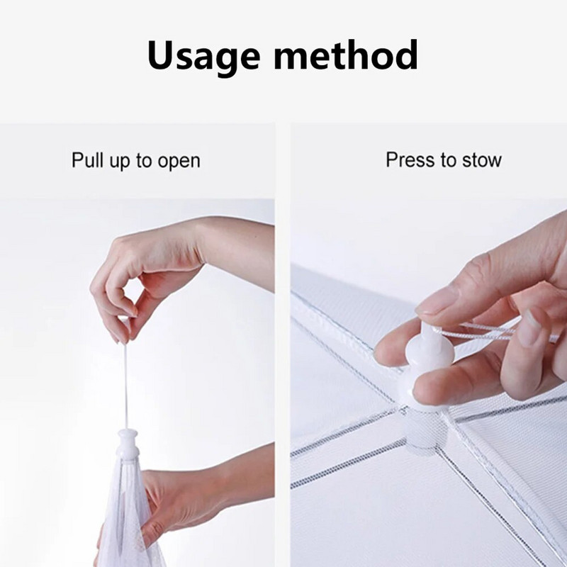 Nešiojami sulankstomi stalo maisto užvalkalai buitiniai skėčiai maisto uždangalai iškylai ant grotelių vakarėlis nuo uodų apsaugantys virtuvės prietaisai