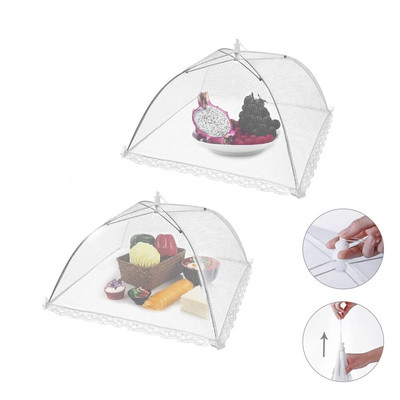 1 db ételtakaró, étkezési kütyük Legújabb légy elleni szúnyogháló, újrafelhasználható BBQ csipkeasztal konyhai stílusú esernyő piknik főzőeszközök