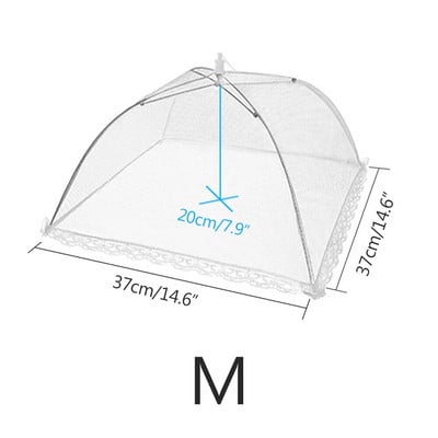 1 vnt Maisto uždengimo patiekalų programėlės Naujausios nuo musių uodų tinklelio daugkartinio naudojimo kepsninės nėriniuotas stalas Virtuvės stiliaus skėtis pikniko gaminimo įrankiai