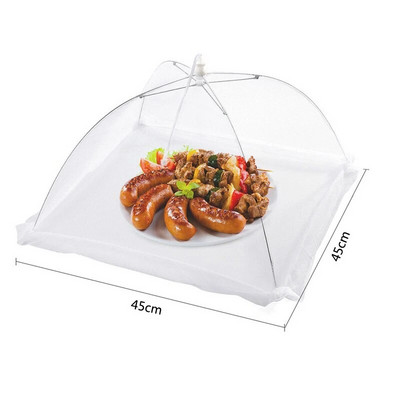 1 tk kokkupandav majapidamistoidu vihmavari, pestav võrgust toidukate pikniku grillpidu kärbsevastane sääsevõrk telk Köögividinad