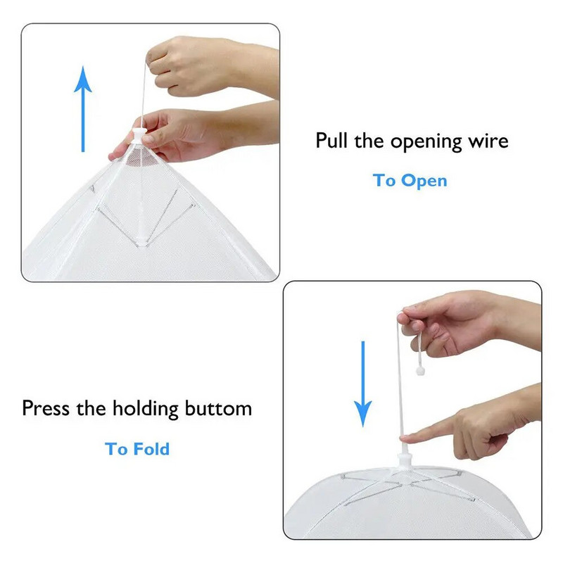 1 tk kokkupandav majapidamistoidu vihmavari, pestav võrgust toidukate pikniku grillpidu kärbsevastane sääsevõrk telk Köögividinad