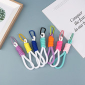 Virvelė Fluorescencinės spalvos telefono dirželis tinklelis Landyard Krepšiams Pintos juostelės Raktai Kabantys kelnės Priedai Raktų pakabukas 2style