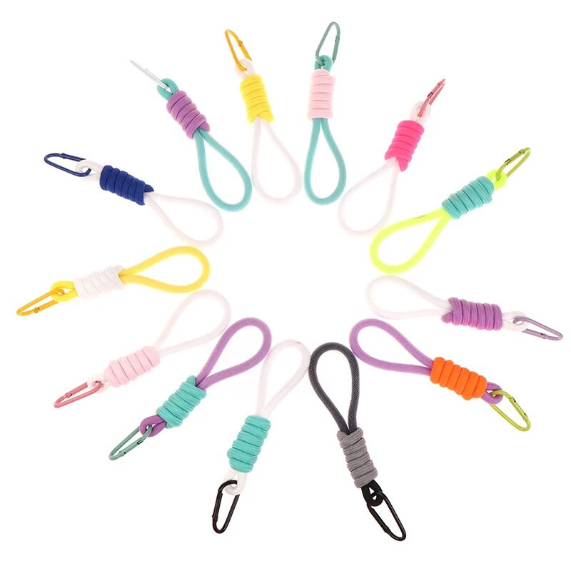 Virvelė Fluorescencinės spalvos telefono dirželis tinklelis Landyard Krepšiams Pintos juostelės Raktai Kabantys kelnės Priedai Raktų pakabukas 2style