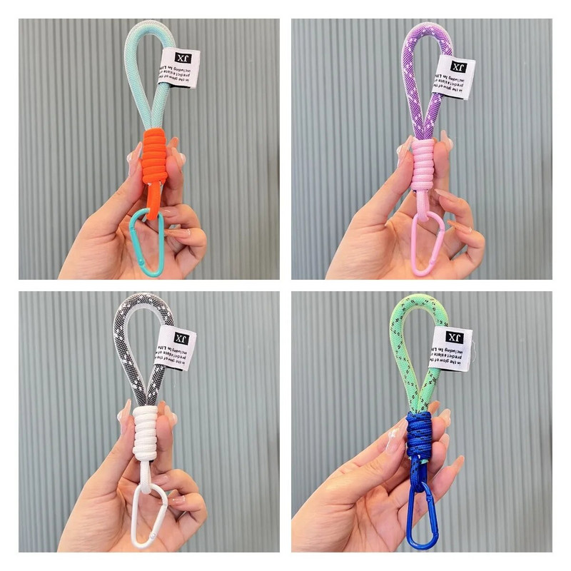 Virvelė Fluorescencinės spalvos telefono dirželis tinklelis Landyard Krepšiams Pintos juostelės Raktai Kabantys kelnės Priedai Raktų pakabukas 2style