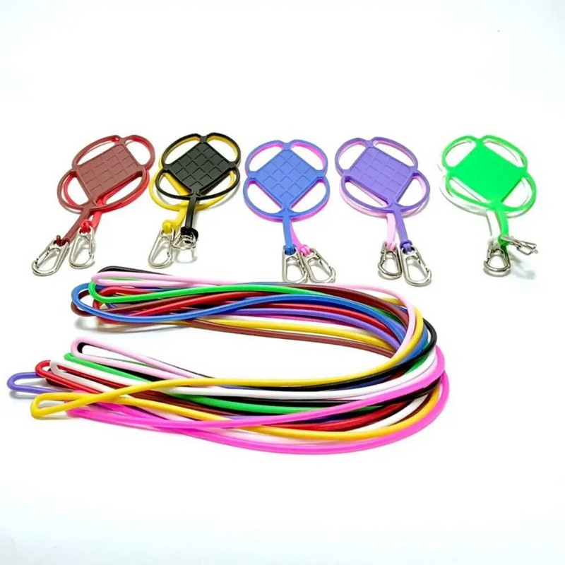 Silikono mobiliojo telefono dirželio laikiklio dėklo dangtelis rakto virvė kaklo dirželis universalus kaklo papuošalas, skirtas iPhone Huawei Xiaomi Samsung