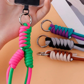Универсално найлоново въже за кръстосано въже за мобилен телефон с лепенка 120 см регулируеми каишки против изгубване на телефон за iPhone Samsung Mi