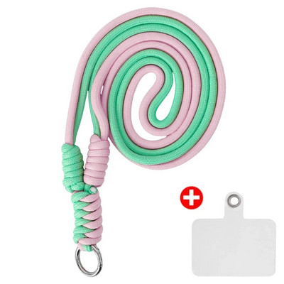 Universalus mobilusis telefonas nailoninis dirželis su kryžminiu korpusu, 120 cm reguliuojamas telefono dirželis, skirtas iPhone Samsung Mi