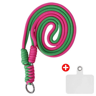 Universalus mobilusis telefonas nailoninis dirželis su kryžminiu korpusu, 120 cm reguliuojamas telefono dirželis, skirtas iPhone Samsung Mi