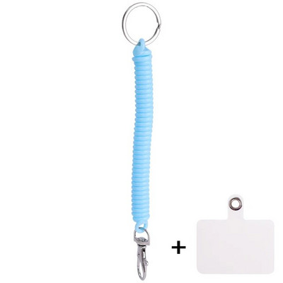 Elveszett lánc spirál rugalmas rugós kötél multifunkcionális mobiltelefon pánt kulcstartó kulcstartó tartó kapcshoz