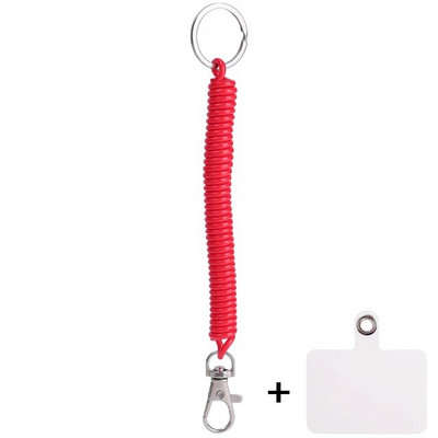Elveszett lánc spirál rugalmas rugós kötél multifunkcionális mobiltelefon pánt kulcstartó kulcstartó tartó kapcshoz