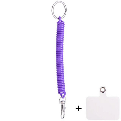 Elveszett lánc spirál rugalmas rugós kötél multifunkcionális mobiltelefon pánt kulcstartó kulcstartó tartó kapcshoz