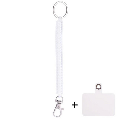 Elveszett lánc spirál rugalmas rugós kötél multifunkcionális mobiltelefon pánt kulcstartó kulcstartó tartó kapcshoz