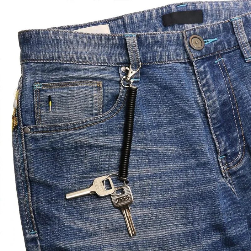 Elveszett lánc spirál rugalmas rugós kötél multifunkcionális mobiltelefon pánt kulcstartó kulcstartó tartó kapcshoz