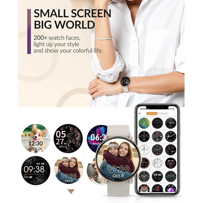 „IUTECH 2024“ išmanusis laikrodis, vyriškas, 1,43 colio „Bluetooth“ skambučių išmanusis laikrodis IP68, atsparus vandeniui sportinis širdies ritmo išmanusis laikrodis „Smarthwhatch“