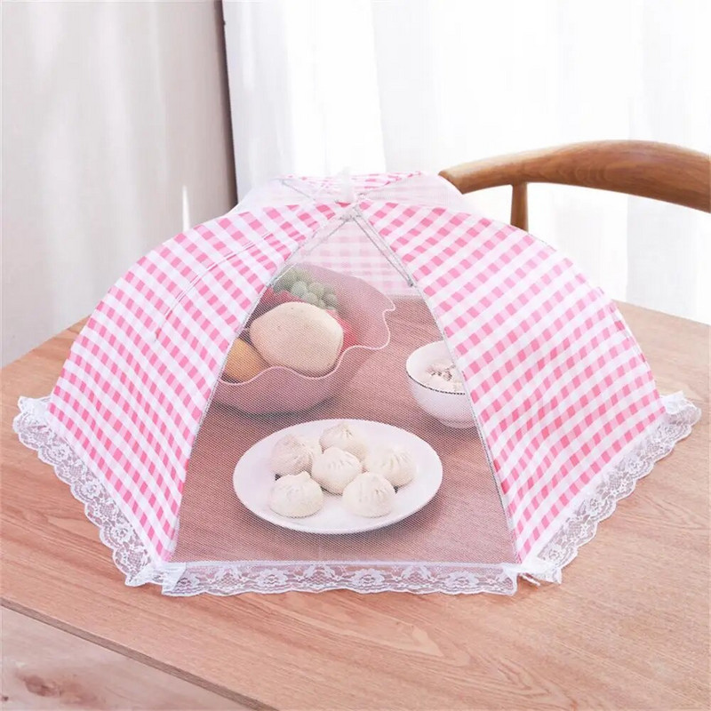 Sulankstomas maisto užvalkalas tinklelis nuo uodų tinklelis indų užvalkalas Dulkėms atsparus stalo užvalkalas skėčiui pikniko tinklelio virtuvės prietaisai