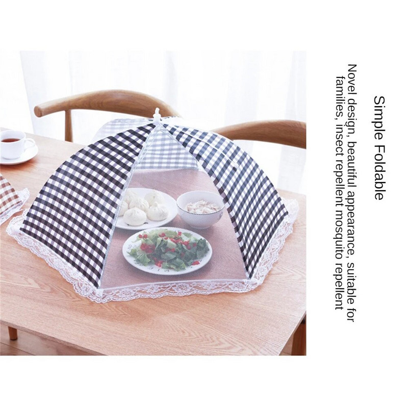 Nešiojamas maistinis tinklinis skėtis - Didelė sulankstoma maisto dangtelis palapinė kvėpuojanti nuo uodų skėčiai virtuvės prietaisai