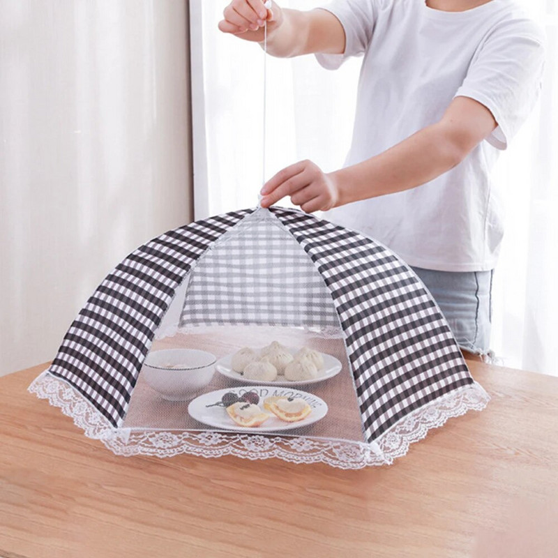 Nešiojamas maistinis tinklinis skėtis - Didelė sulankstoma maisto dangtelis palapinė kvėpuojanti nuo uodų skėčiai virtuvės prietaisai