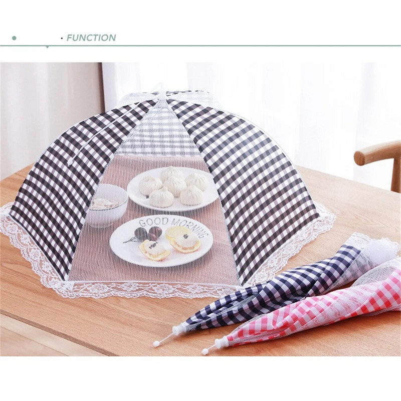 Nešiojamas maistinis tinklinis skėtis - Didelė sulankstoma maisto dangtelis palapinė kvėpuojanti nuo uodų skėčiai virtuvės prietaisai