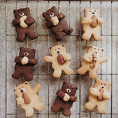 Mieli sausainių pjaustytuvai Įrankiai Animaciniai filmukai Meškiukas Triušis Katė Kiaulės forma Sausainių pjaustyklė Forma Tešlos pyragas Formos kepimas Dekoravimo įrankiai Kalėdos