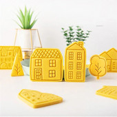 Božićna kućica Kalup za utiskivanje kolačića Kućice iz crtanih filmova Rezač za kekse Kalup za pečat za fondan Božićna novogodišnja zabava Alati za ukrašavanje torti