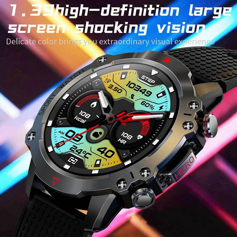 Lauko sportiniai rankiniai laikrodžiai KR10 išmanusis laikrodis vyriškas moteriškas Bluetooth skambučių išmanusis laikrodis vyriškas rankinis laikrodis GPS sekimo apyrankė kūno rengybai