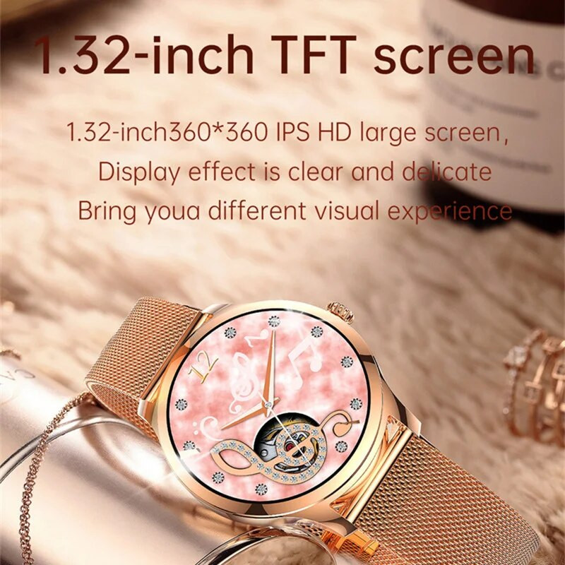 LW92 Women Fashion Smart Watch 1,32 ιντσών BT Calling AI Voice Assistant Lady Sport Fitness Tracker Health Monitor Smartwatch