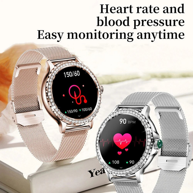 1,3 colio HD ekranas, išmanusis laikrodis, moteriškas NX19 išmanusis laikrodis moteriškas skaitmeninis rankinis laikrodžiai mergaičių rankinis laikrodis Laikrodis kūno rengybos apyrankė išmanioji juosta