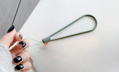 Riešo dirželis, skystas silikoninis dirželis, mažas trumpas guminis pakabukas, skirtas mobiliojo telefono skėčiui, vandens buteliui, fotoaparatui, USB raktas