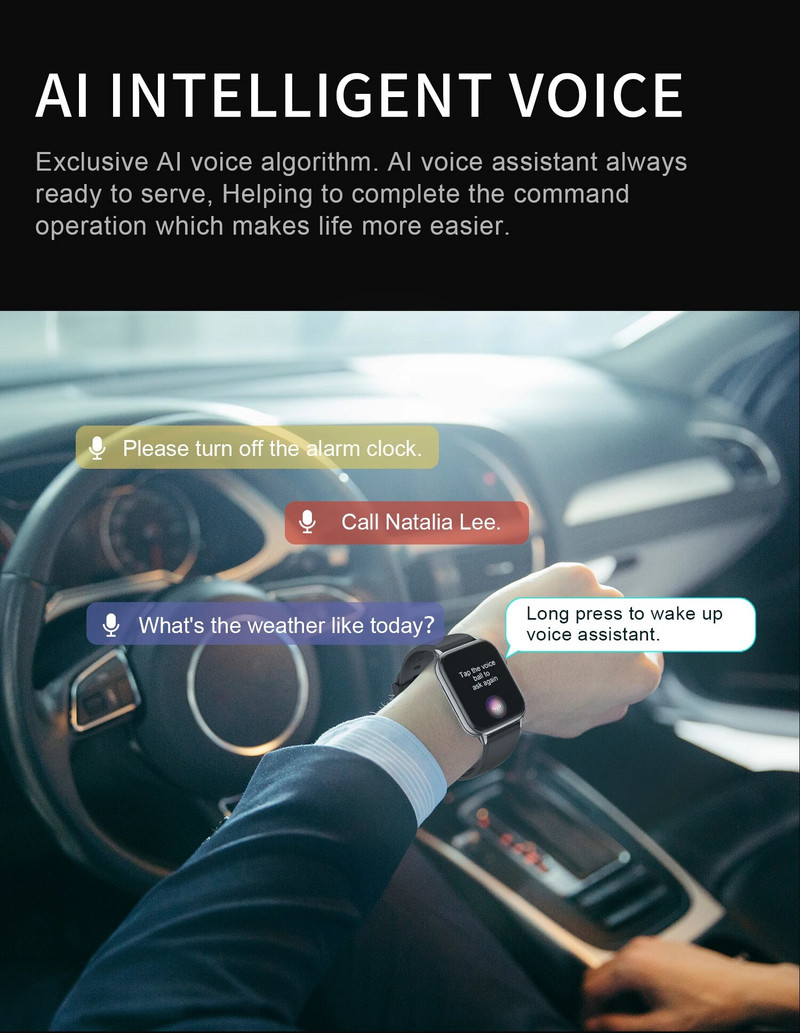 NAUJAS HD11 išmanusis laikrodis 1,9 colio viso ekrano Bluetooth skambučio širdies ritmo miego monitorius NFC slaptažodžio užraktas išmanusis laikrodis vyrams, moterims