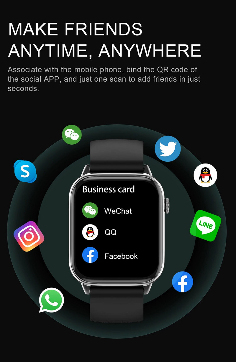 NAUJAS HD11 išmanusis laikrodis 1,9 colio viso ekrano Bluetooth skambučio širdies ritmo miego monitorius NFC slaptažodžio užraktas išmanusis laikrodis vyrams, moterims