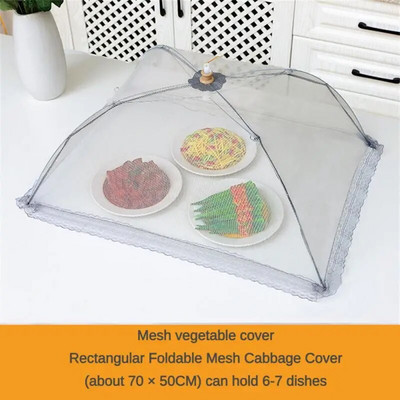 Daržovių užvalkalas Sulankstomas buitiniai nėriniai, kvėpuojantis, atsparus musėms Virtuvės priedai Stalo užtiesalas Paprastas naudoti Daugiafunkcis tinklelis