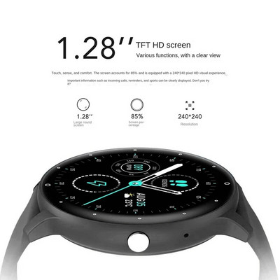 ZL02C Pro viedpulksteņa ekrāna sirdsdarbības ātruma asins skābekļa sporta mērīšanas pulkstenis