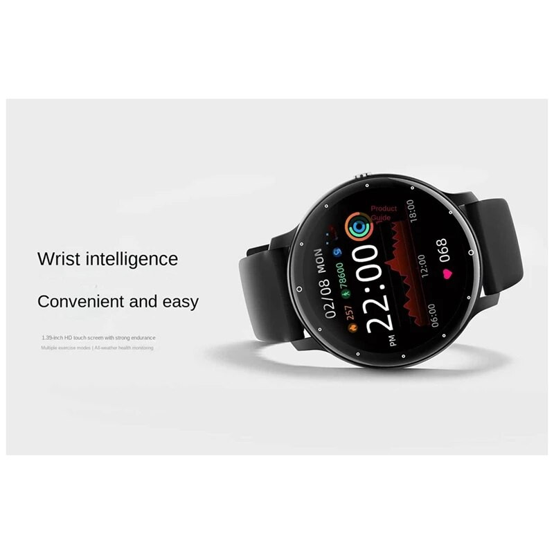 ZL02C Pro viedpulksteņa ekrāna sirdsdarbības ātruma asins skābekļa sporta mērīšanas pulkstenis