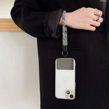 Връзка за телефон Универсална персонализирана каишка за китка Късо въже за мобилен телефон Преносима чанта Ключодържател Анти-загубена верига за мобилен телефон