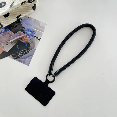 Telefono dirželis Universalus asmeninis riešo dirželis Trumpas mobiliojo telefono virvė nešiojamasis krepšys raktų pakabukas, apsaugantis nuo pametimo mobiliojo telefono grandinėlė