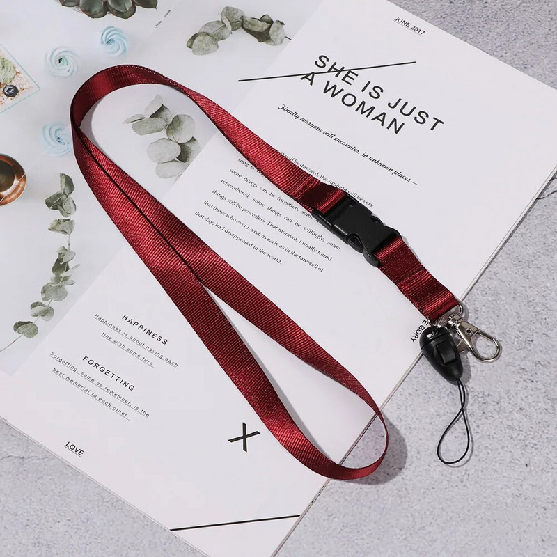 1 vnt spalvinga mobiliojo telefono kaklo dirželio ženkliuko virvė ID kortelės virvė Kortelės dirželiai USB ženkliuko sporto salės laikiklis raktų pakabukas fotoaparato virvė