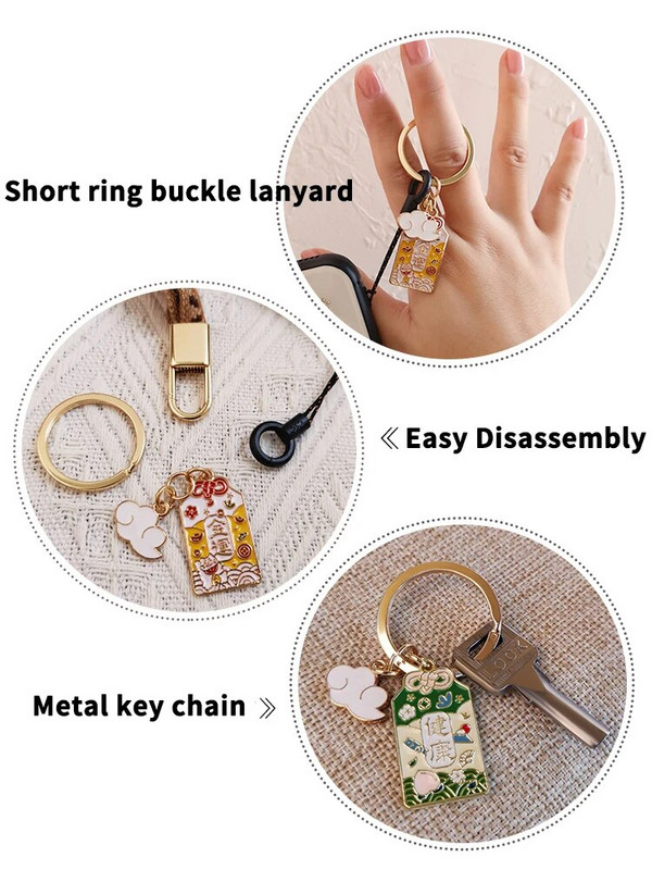 Siuvinėjimo Stilius Trumpas Mobilusis Telefonas Mezgimo Riešo Virvė Universali Telefono Virvelė Neprarandama apyrankės raktų pakabuko ausinių dėklas