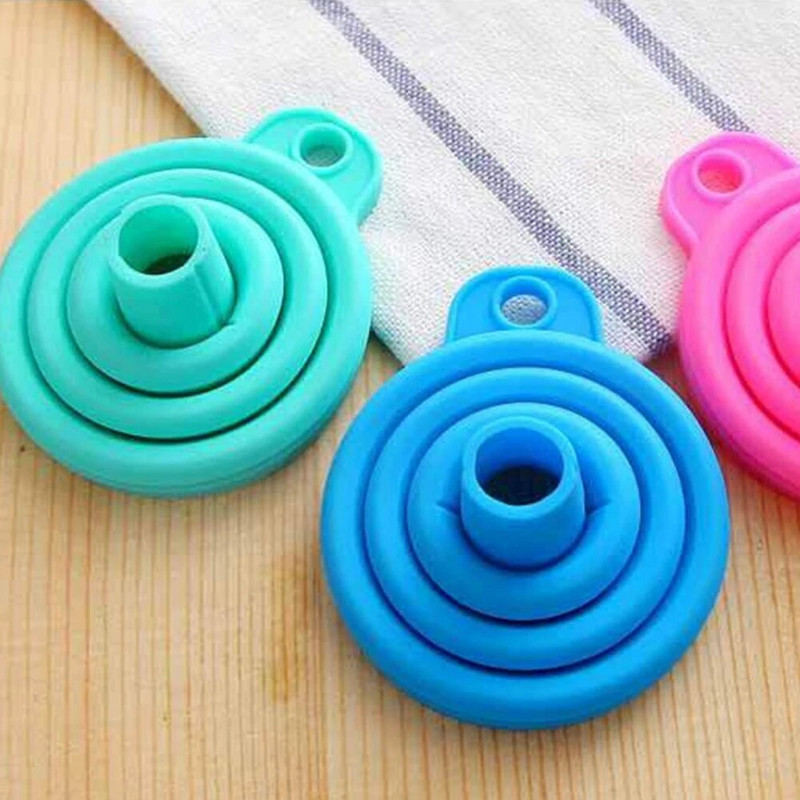 Kaasaskantavad silikoonist kokkupandavad lehtrid majapidamises kasutatavad toiduvalmistamisvahendid kütusepaagi jaoks Õlleõli Kokkupandavad lehtrid Köögitarvikud