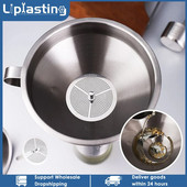 Roostevabast terasest lehtriga köögiõli vedeliku dosaator metallist lehter Eemaldatav laia suuga lehtrifilter köögitööriistade konserveerimiseks